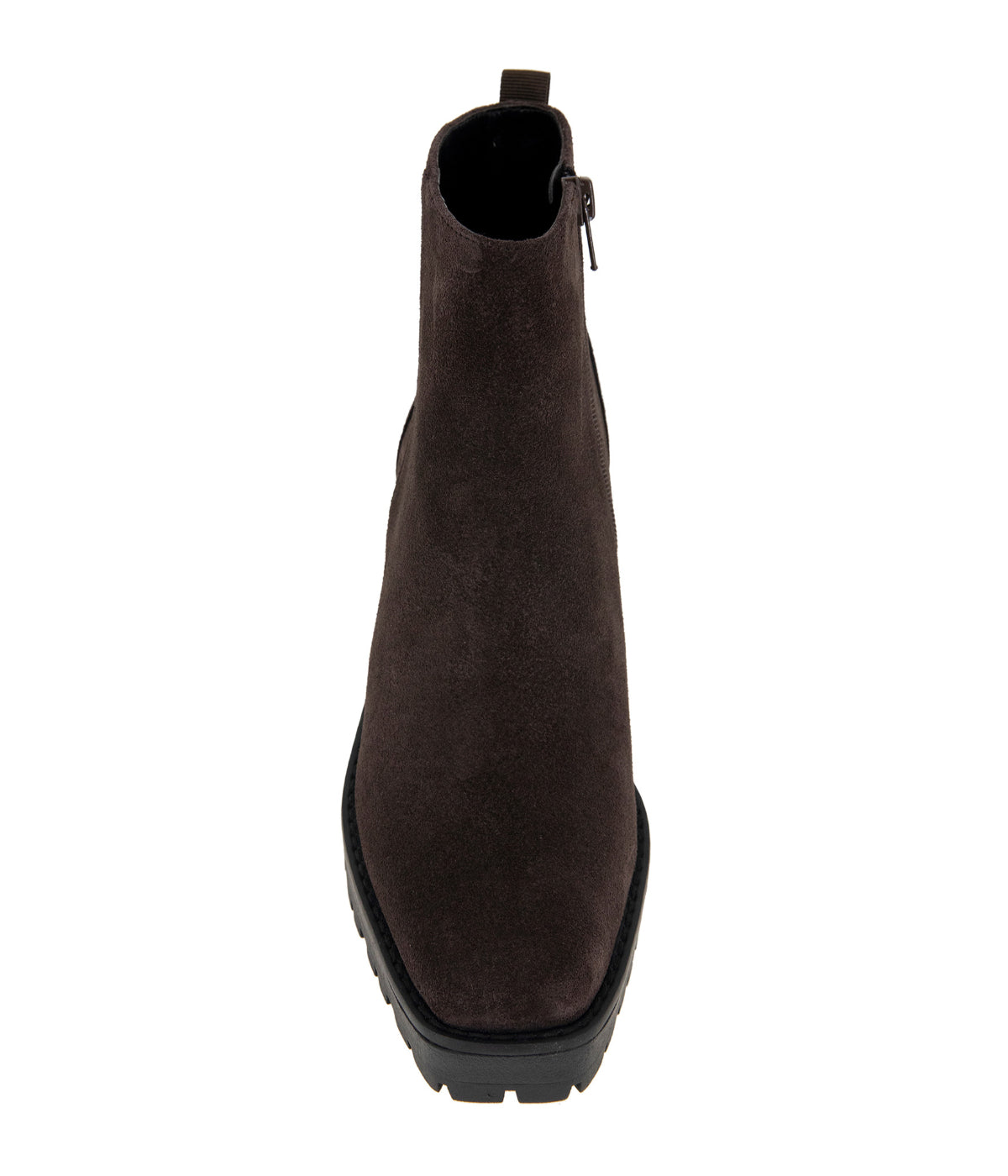  Andre Assous Snip Toe Lug Bootie - Chocolate Suede - Bonton