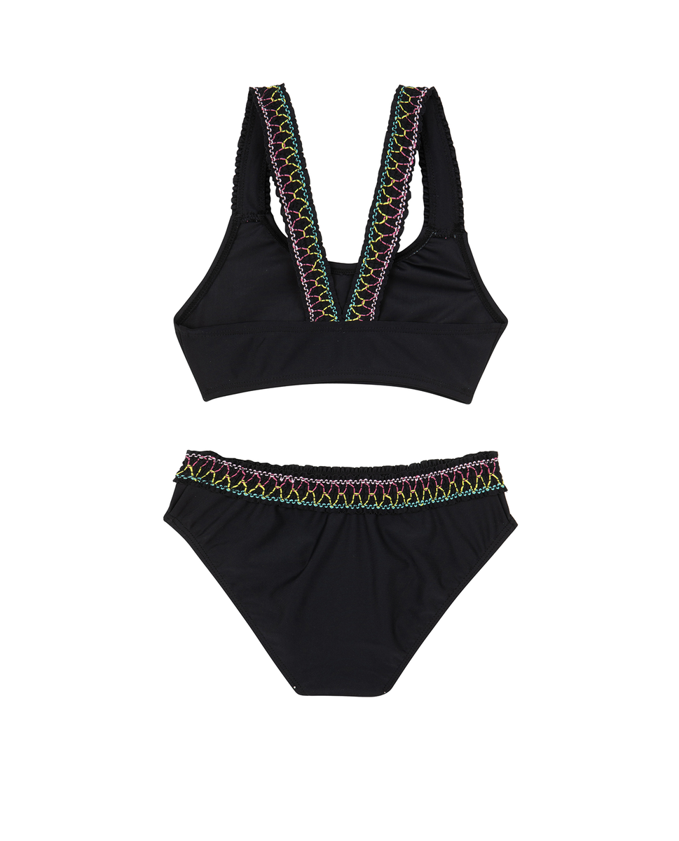  Gottex Kids Ruffle Love Cross Strap Swim Set - Ruffle Black - Bonton