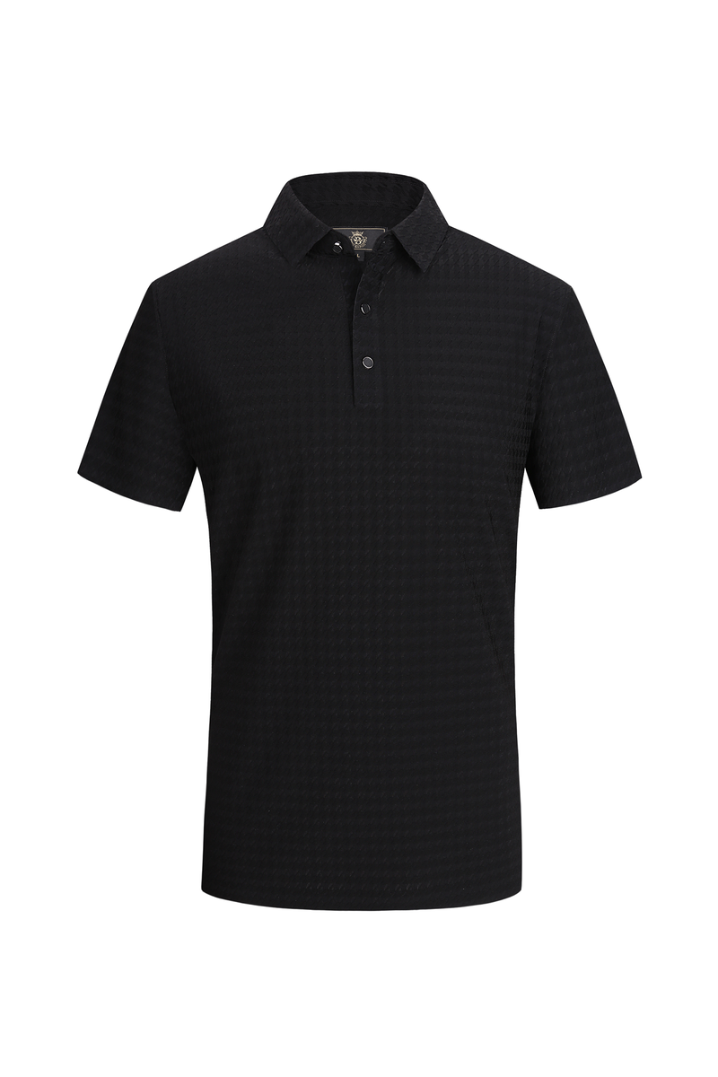  Barocco Tessera Performance Polo BLACK - BLACK - Bonton