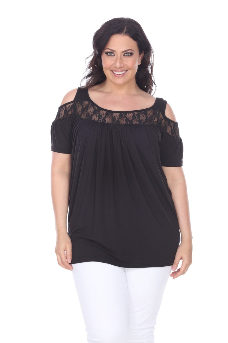  White Mark Plus Size Bexley Tunic Top - 1X - Bonton