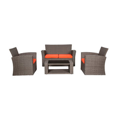 4-Piece Conversation Outdoor Patio Sofa Set with Cushions