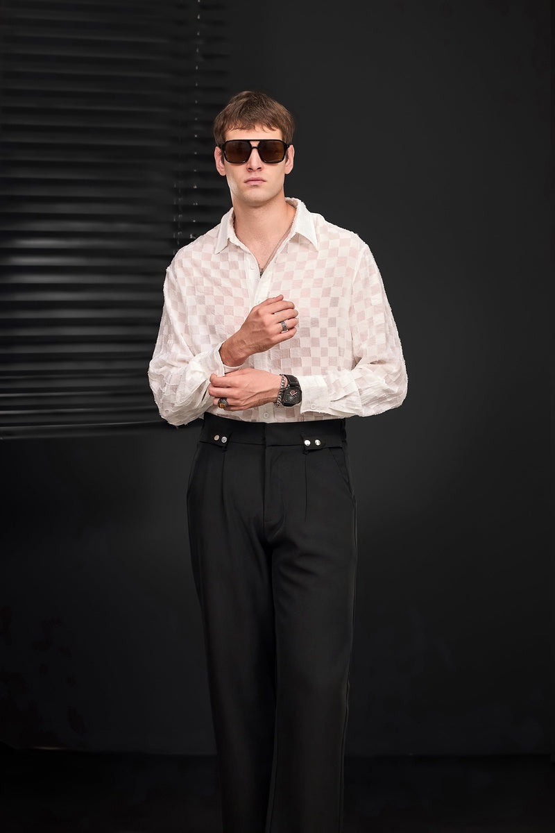  Barocco Kingsley Side-Tab Trousers BLACK - BLACK - Bonton
