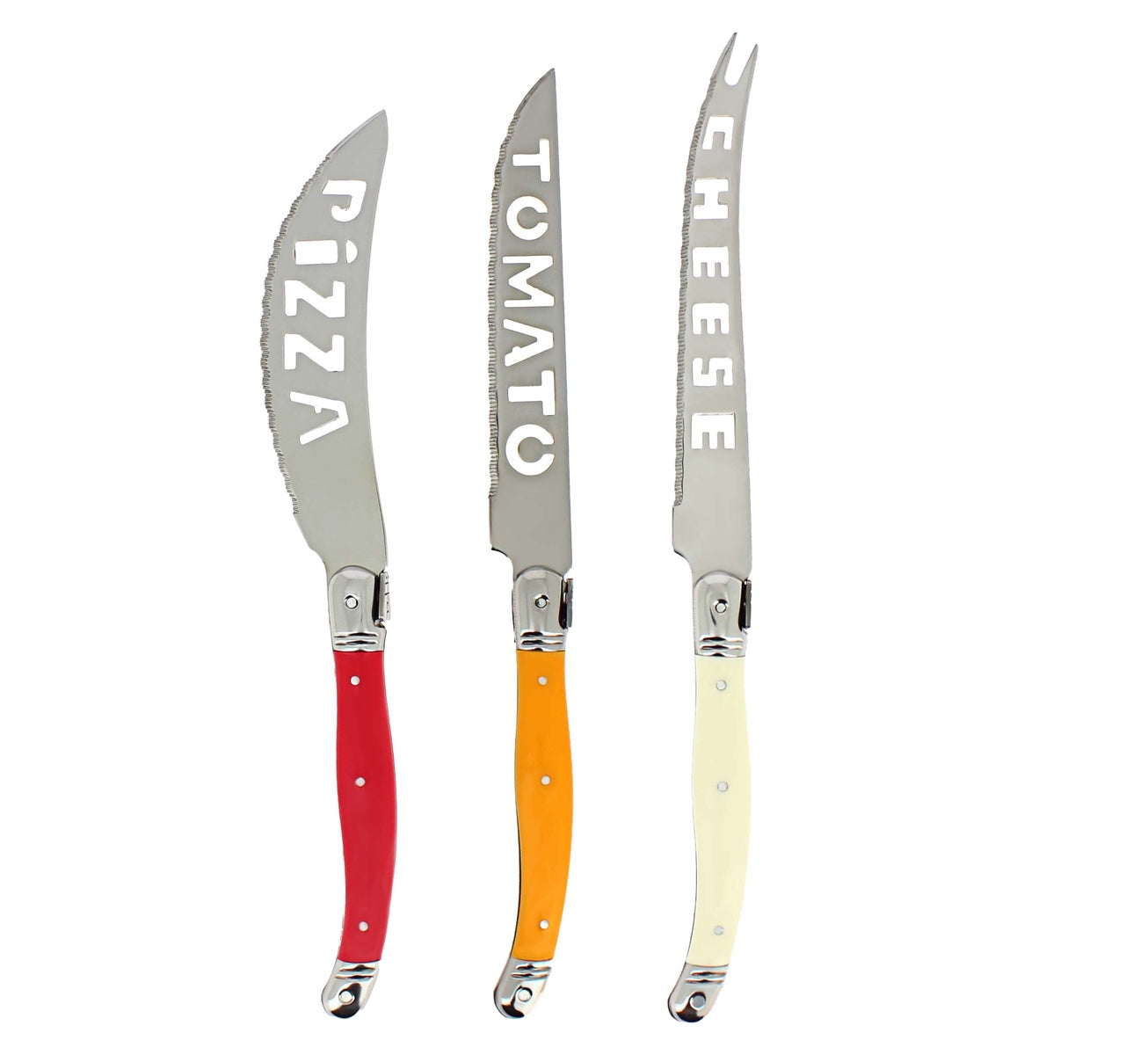  French Home 3 Piece Laguiole Pizza, Tomato, and Cheese Knife Set ,Tuscan Sunset - Default Title - Bonton