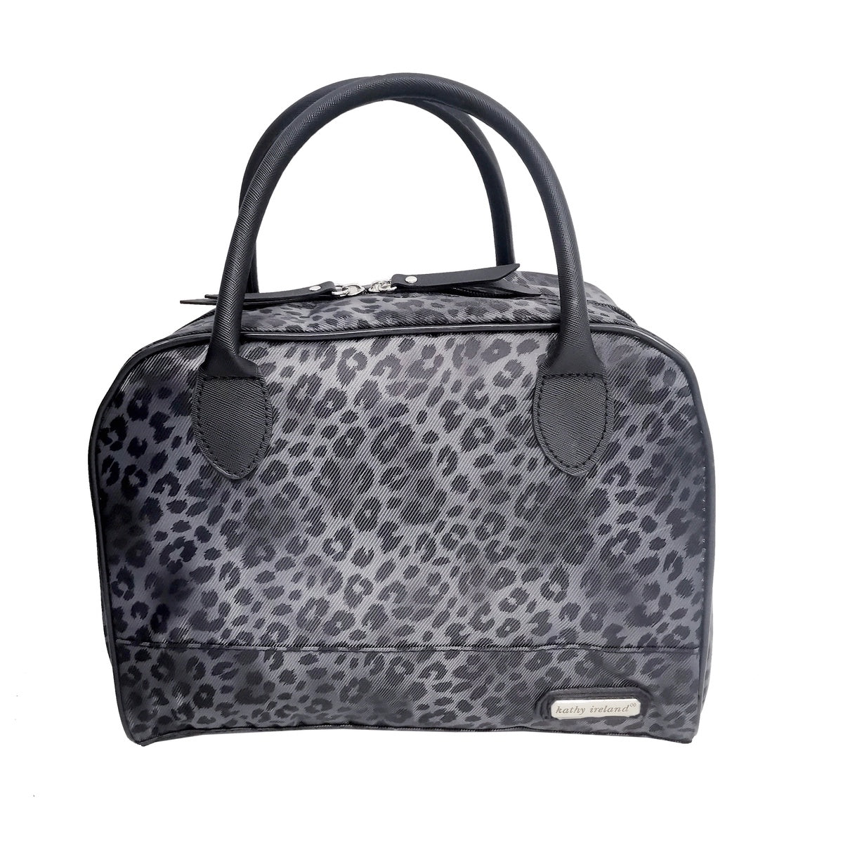  Kathy Ireland Kathy Ireland Emillia East-West Lunch Tote - Black Leopard - Bonton