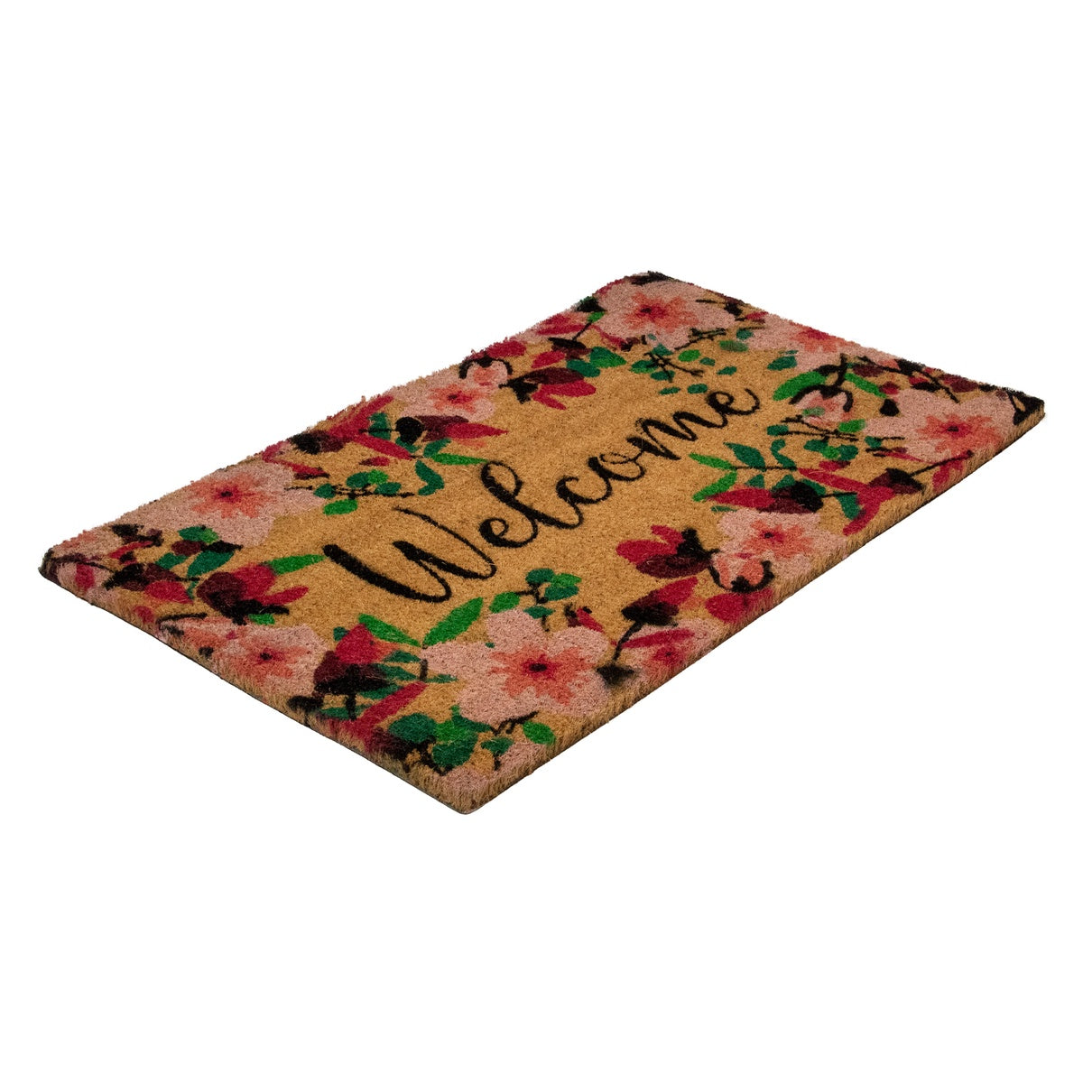  Northlight Natural Coir Blossoming Floral Outdoor Rectangular 
