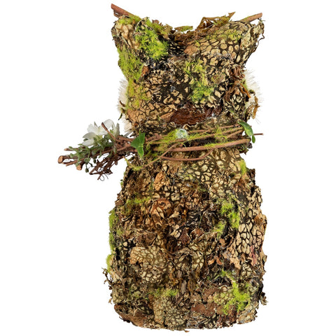 Spring Floral Owl Decorative Figure - 8.5" - Green