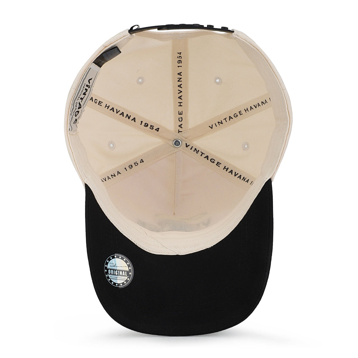  Vintage Havana Vintage Havana Trucker Hat for Women & Men – Black & Tan Adjustable Cap – Embroidered 