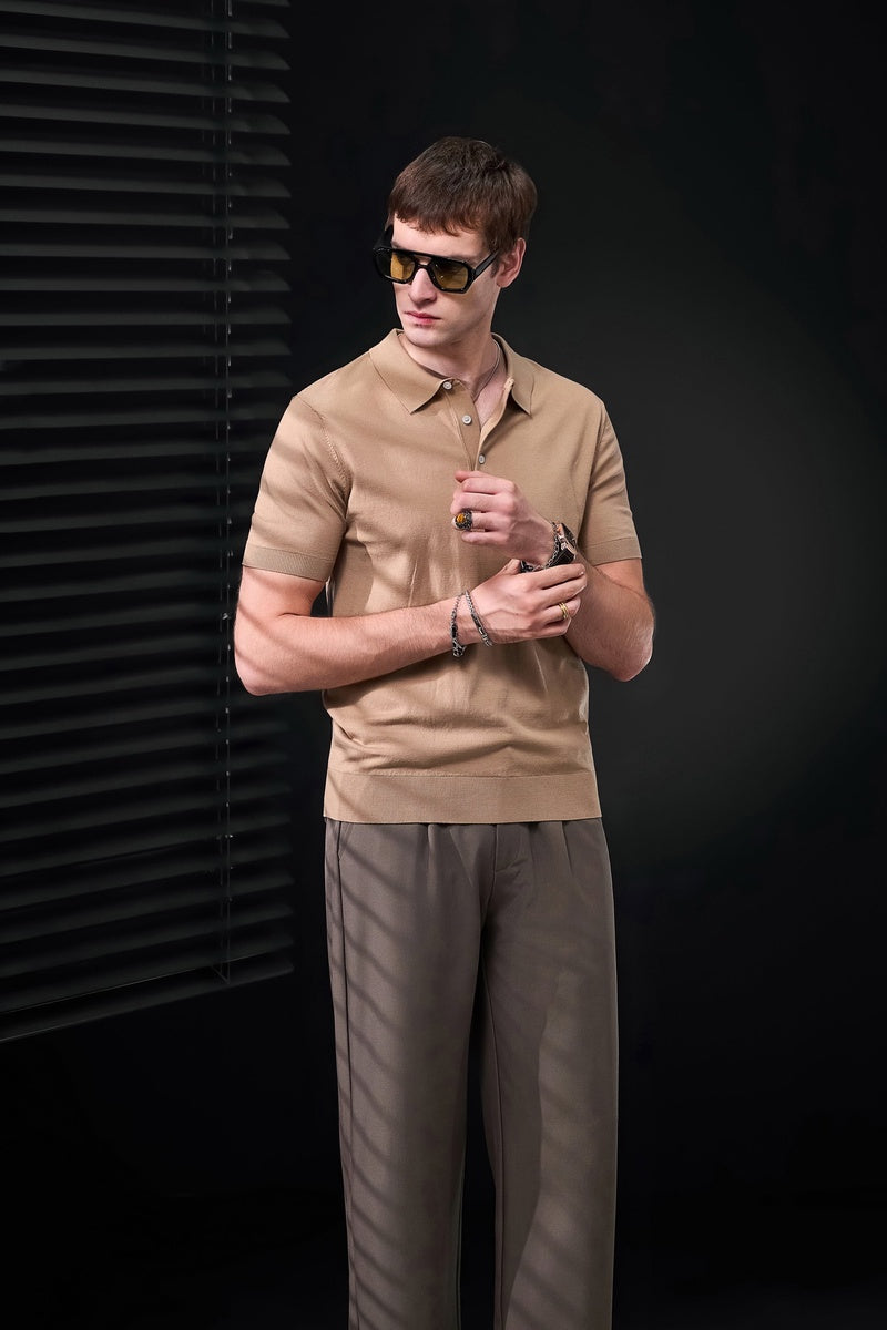  Barocco Kingsley Side-Tab Trousers BROWN - BROWN - Bonton