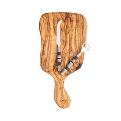 Jubilee Cheese Knife, Bottle Opener and Olive Wood Board Set - Shades of Graphite