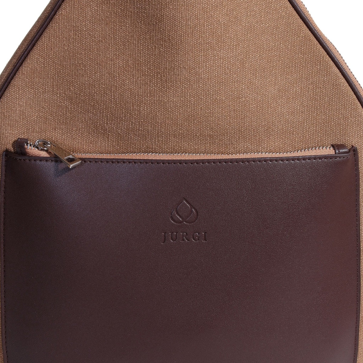  Jurgi Tennis Backpack - Brown Canvas & Leather - Brown - Bonton