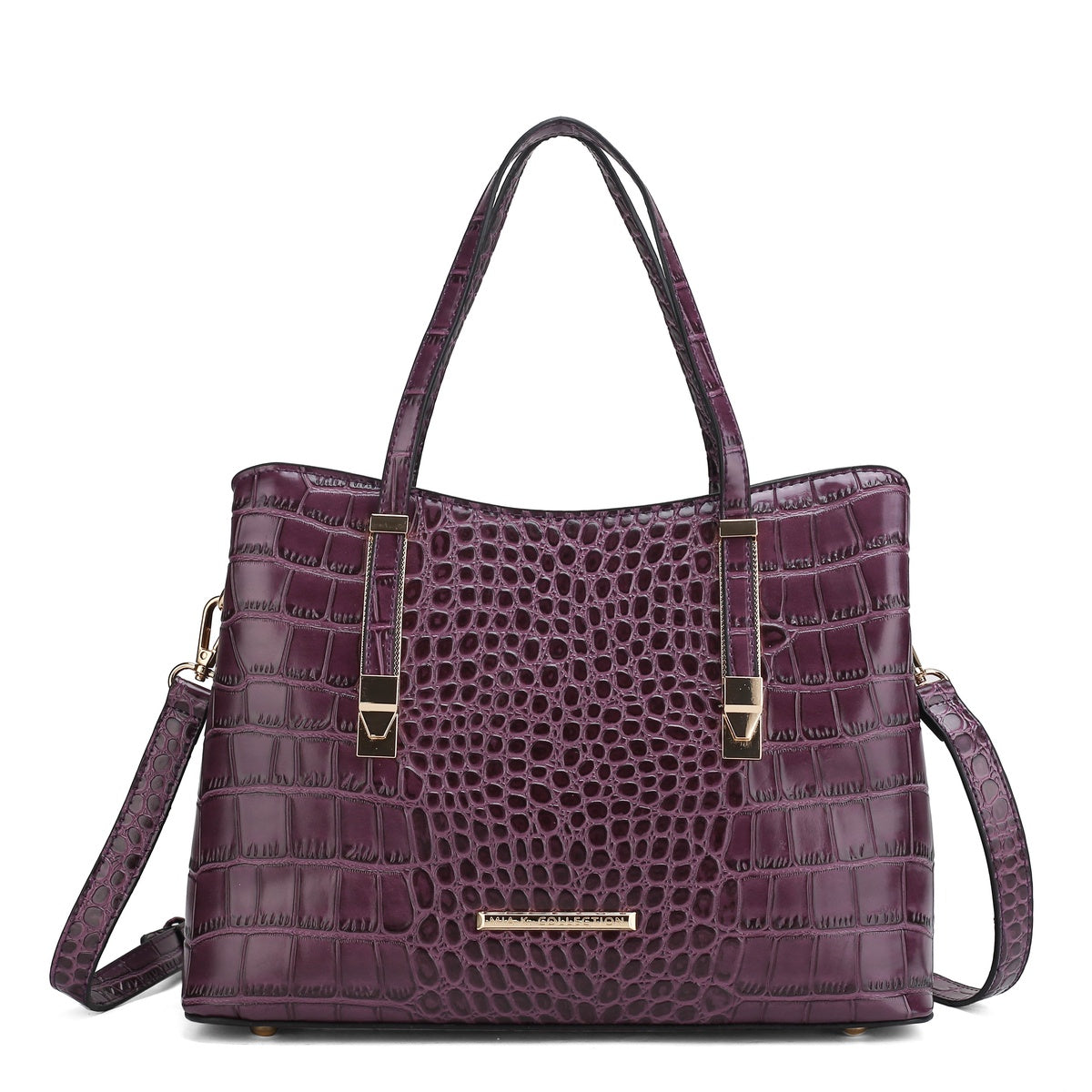  MKF Collection Aurelia Embossed Shoulder Bag - Black - Bonton