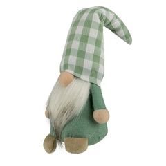 12.25" Spring Gnome With Green Plaid Hat