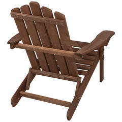 36" Brown Classic Folding Wooden Adirondack Chair