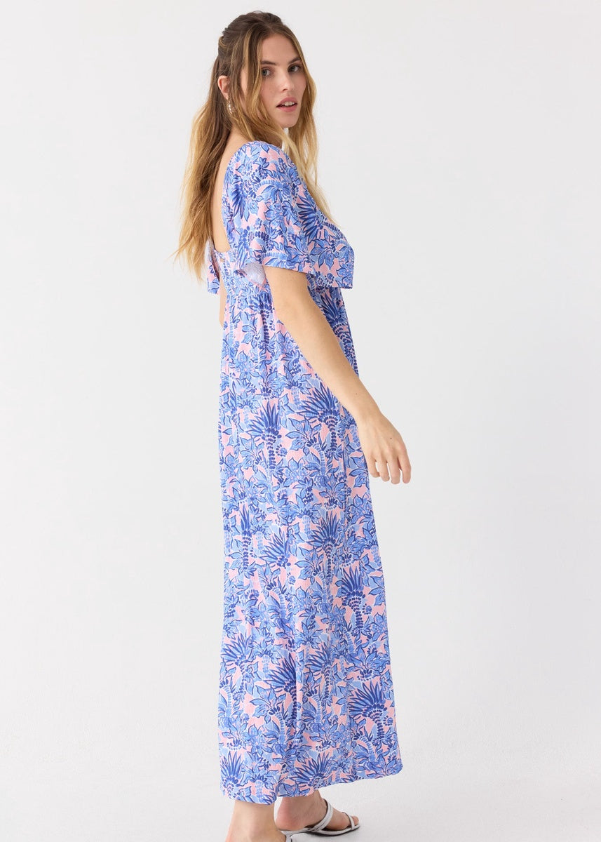  Cabana Life Palm Beach Flutter Sleeve Maxi Dress - XS - Bonton