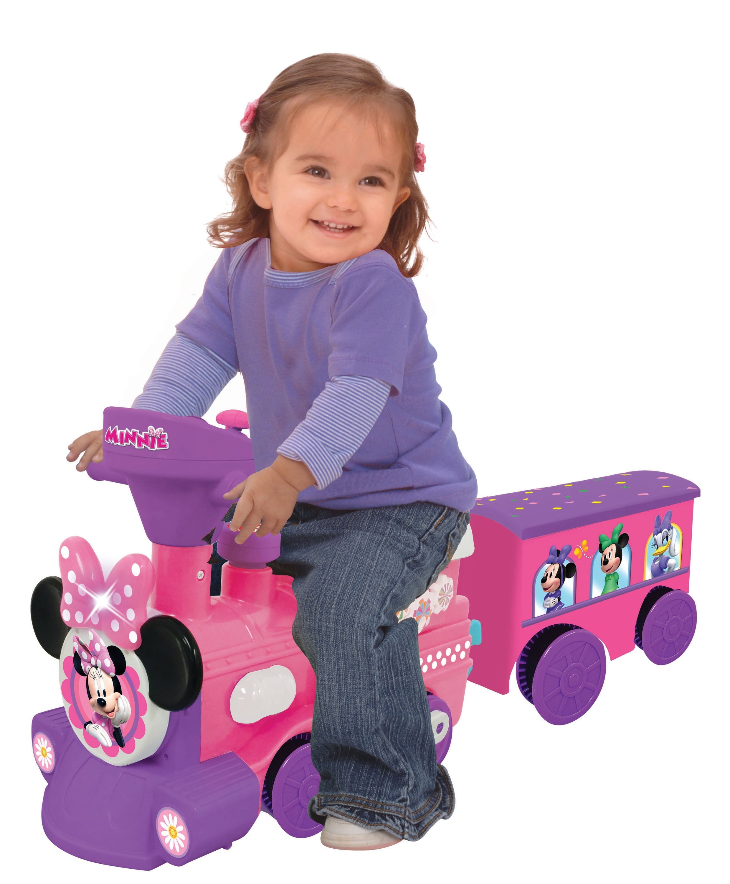  Kiddieland Kiddieland Disney Minnie Mouse Ride-On Motorized Train With Track - Multi - Bonton