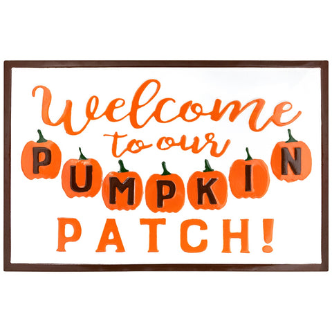 Autumn Harvest "Welcome to Our Pumpkin Patch!" Wall Decoration - 20.25" - Orange