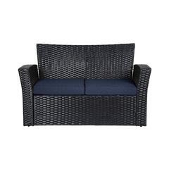 4-Piece Outdoor Patio Conversation Sofa Set with Cushions