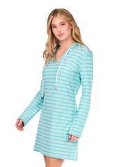 Aqua Hoodie Dress