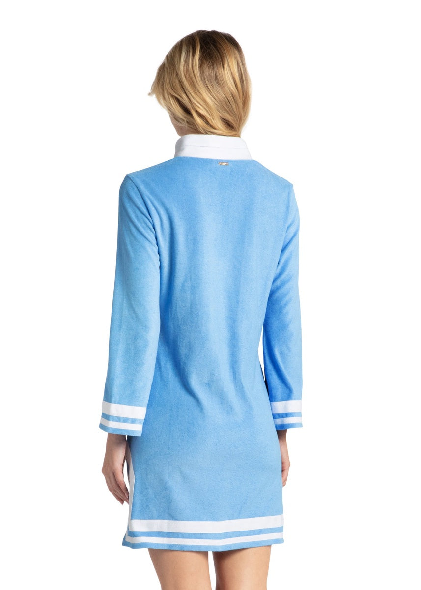  Cabana Life Blue/White Terry Tunic - S - Bonton