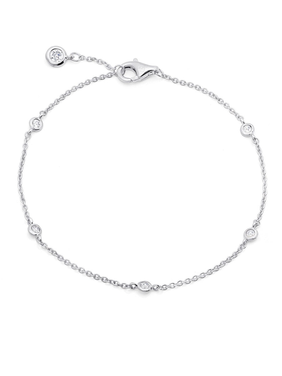  CRISLU Bezel Bracelet Finished in Pure Platinum - Pure Platinum - Bonton