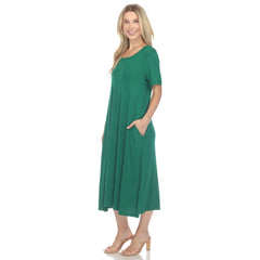 Women's Short Sleeve Midi Dress