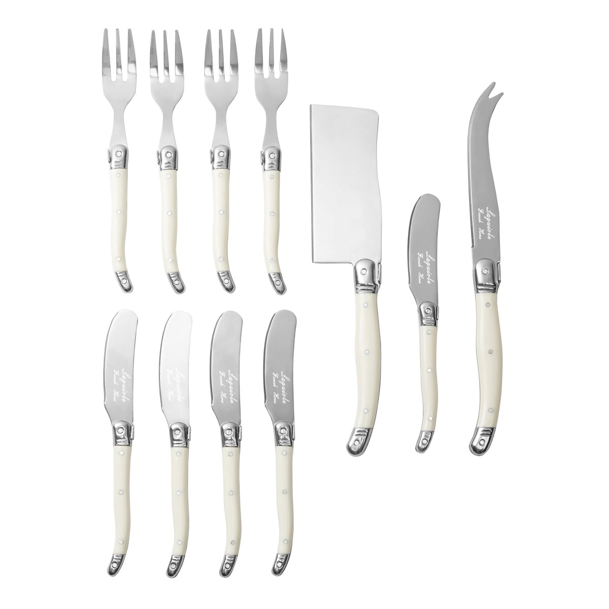  French Home Laguiole Ultimate 11-Piece Charcuterie Set With Faux Ivory Handles - Default Title - Bonton