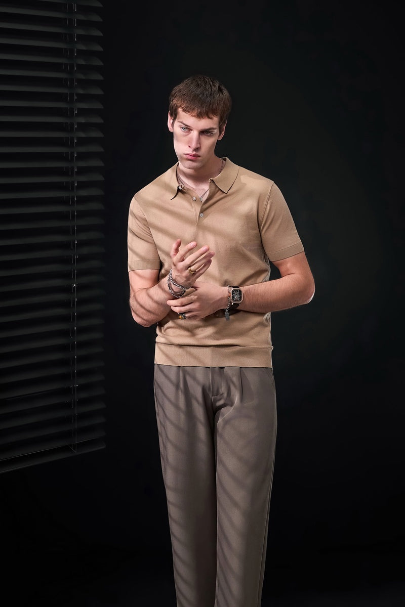  Barocco Kingsley Side-Tab Trousers BROWN - BROWN - Bonton