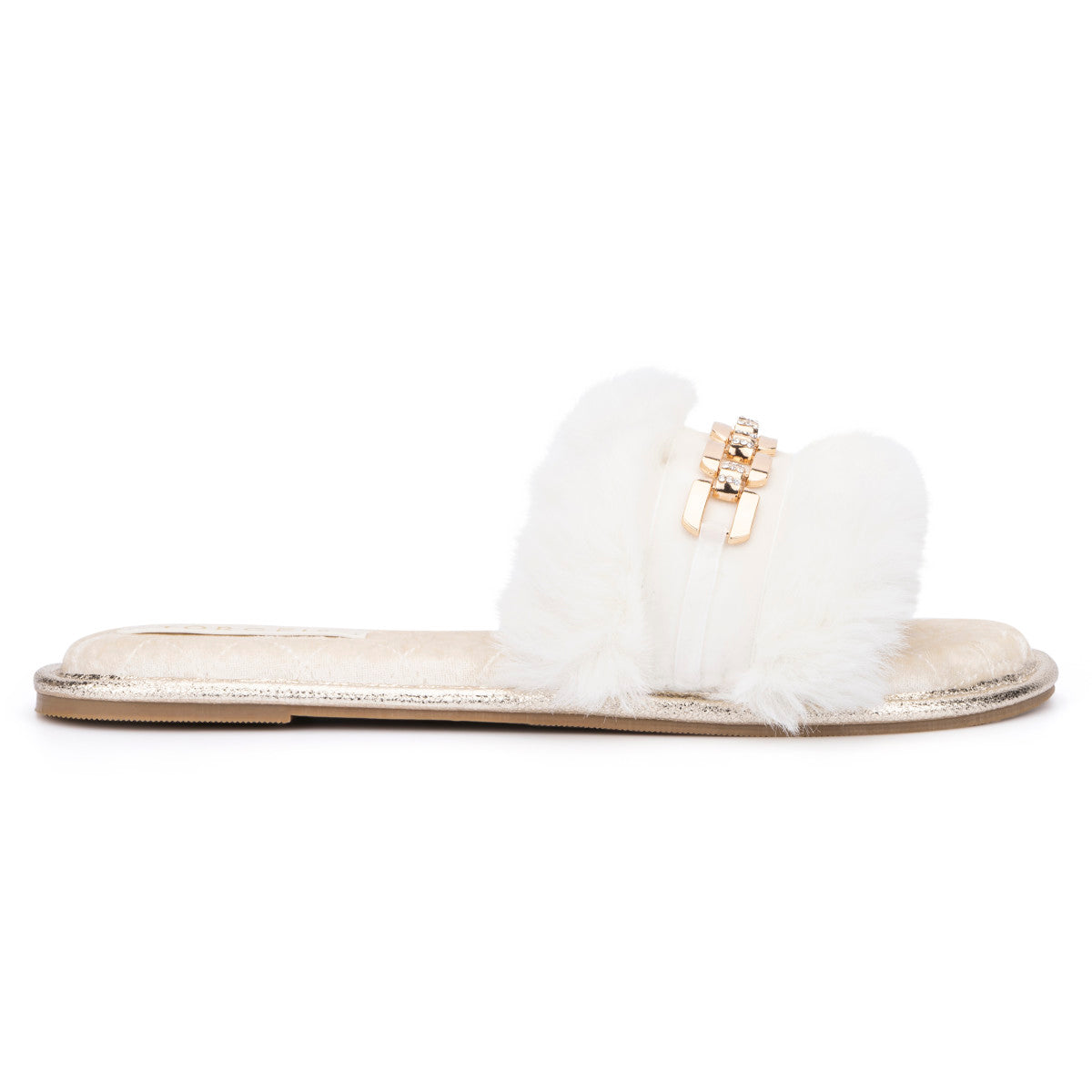  Torgeis Women's Valentina Furry Slides - White - Bonton