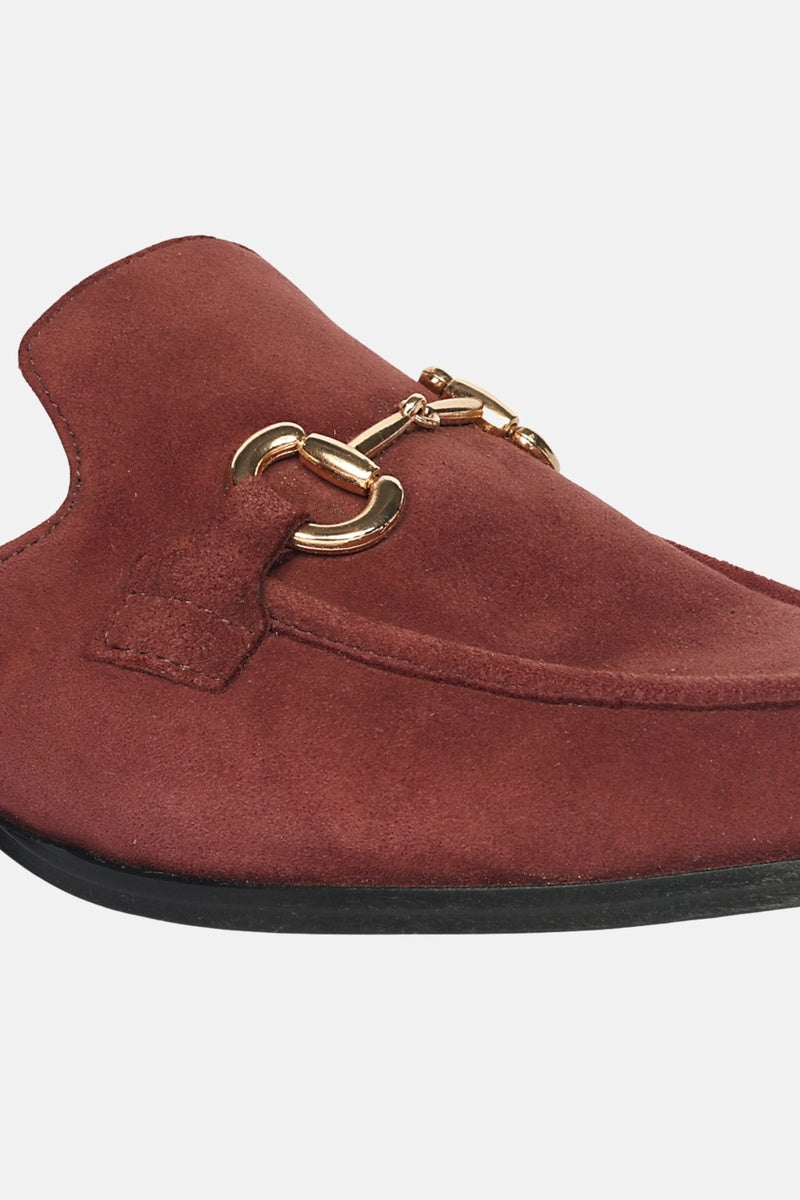  Saint G Savannah Suede - Heeled Mule - Burgundy - Bonton