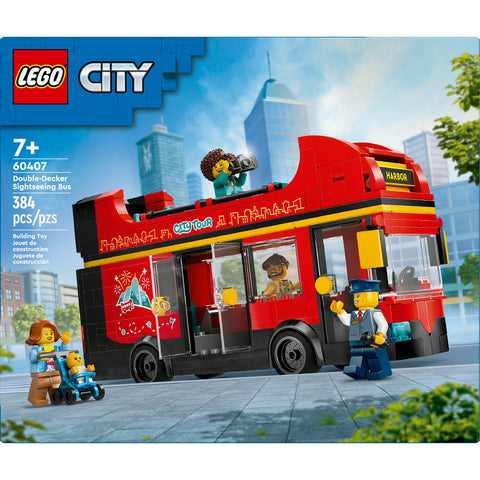 LEGO® City Red Double-Decker Sightseeing Bus Toy 60407