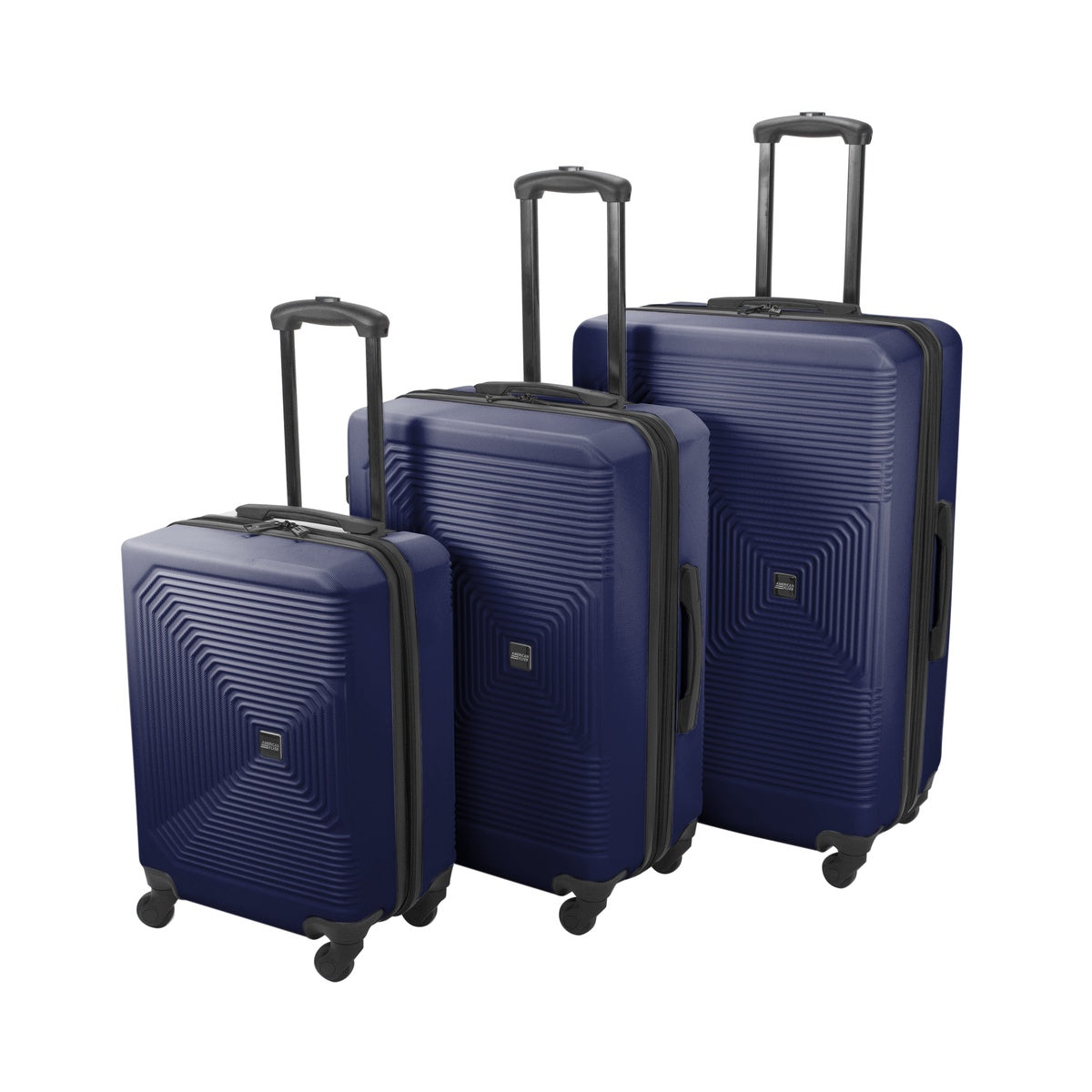  American Flyer American Flyer Knox 3-Piece Hardside Spinner Luggage Set - Black - Bonton