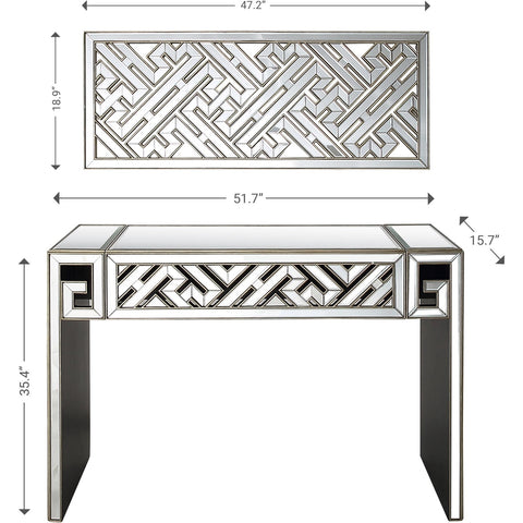 Becket Wall Mirror and Console Table