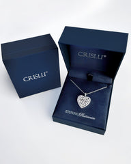 Adore Pendant Heart Necklace in Platinum