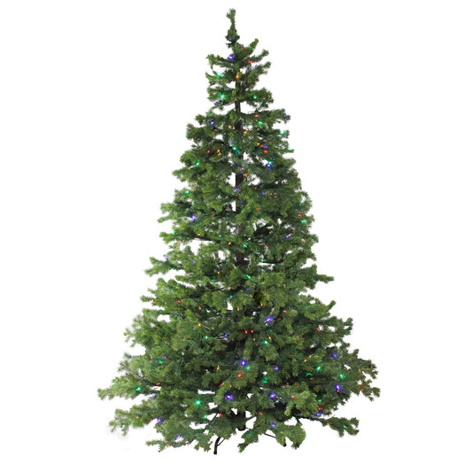 Real Touch™? Pre-Lit Green Mountain Pine Artificial Christmas Tree - 7.5' - Multicolor LED Lights