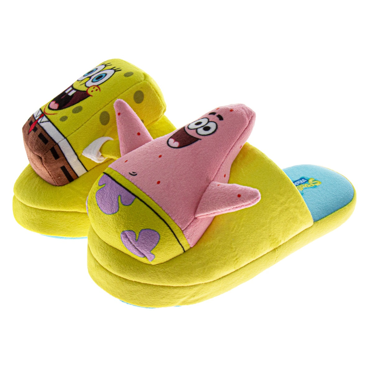  Josmo SpongeBob SquarePants Girls House Shoes Spongebob and Patrick Star Plush Warm Comfort Soft Slipper - 11-12 - Bonton
