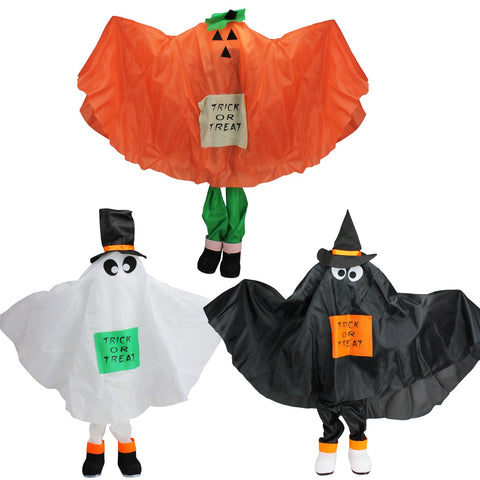 Ghost  Pumpkin and Bat Standing Halloween Kid Figures - 36" - Set of 3
