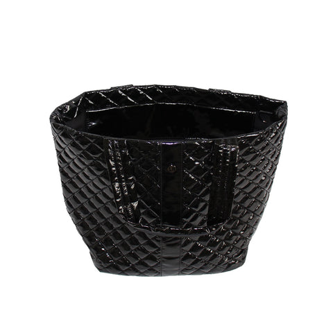 The Debra Diamond Tote Glossy Black