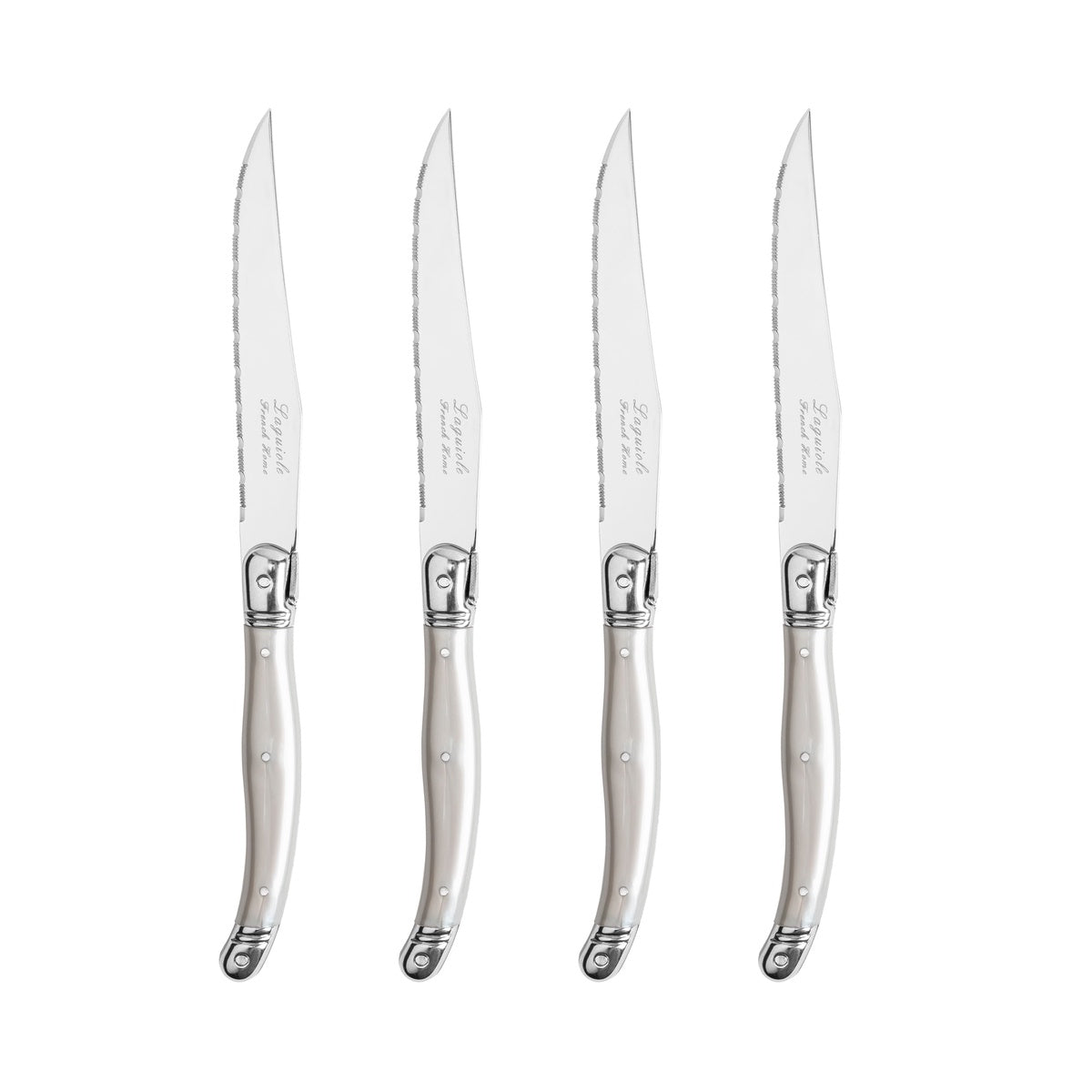  French Home Set of 4 Laguiole Steak Knives, Pewter - Default Title - Bonton