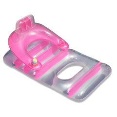 66" Inflatable Pink and Clear Classic Swimming Pool Lounge Chair