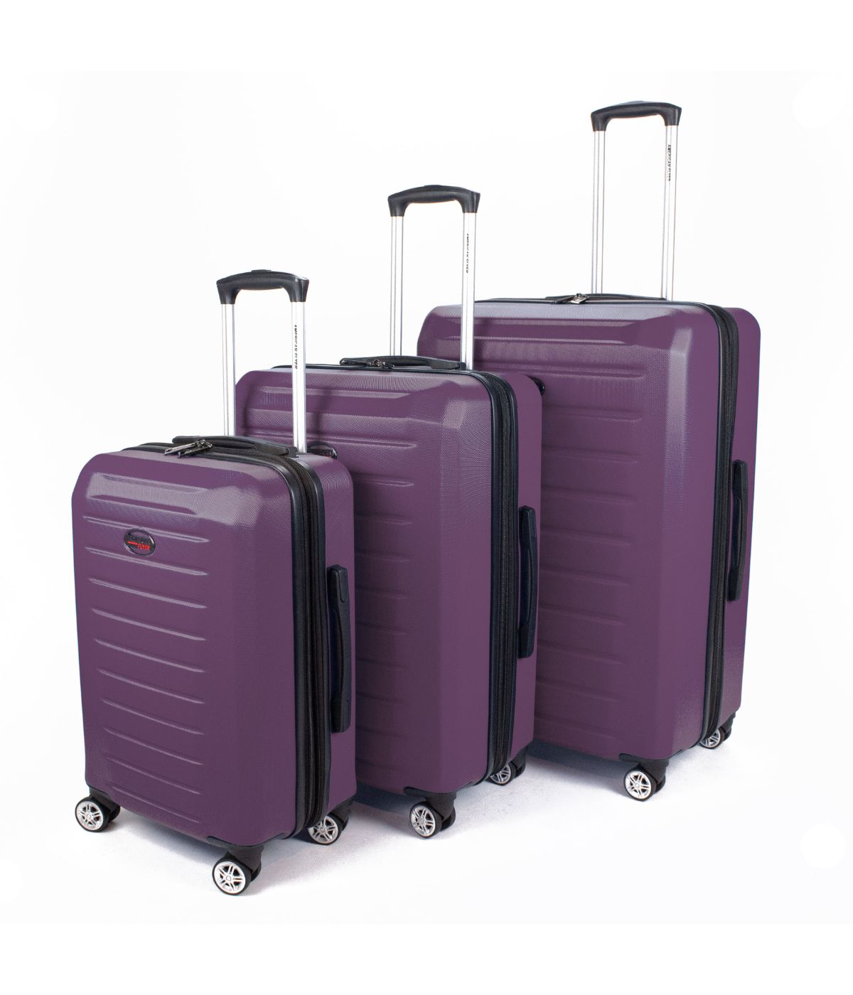  American Flyer Seger 3-Piece Hardside Luggage Set - Plum - Bonton