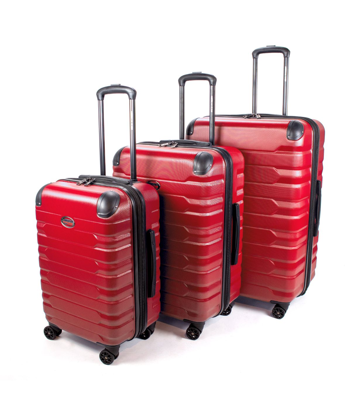  American Flyer Mina 3-Piece Hardside Luggage Set - Red - Bonton