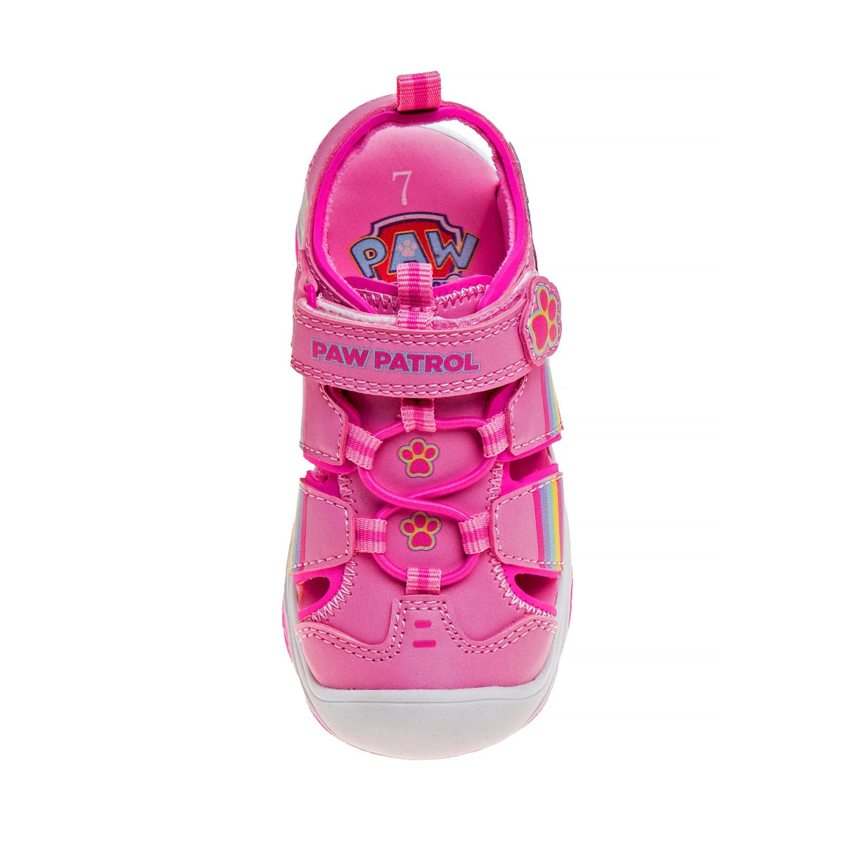  Josmo Paw Patrol Everest Skye Light Up Summer Girls Sandals - Hook&Loop Adjustable Strap Closed Toe Sandal Water Shoe - Pink (Sizes 6-12 Toddler) - 6 - Bonton