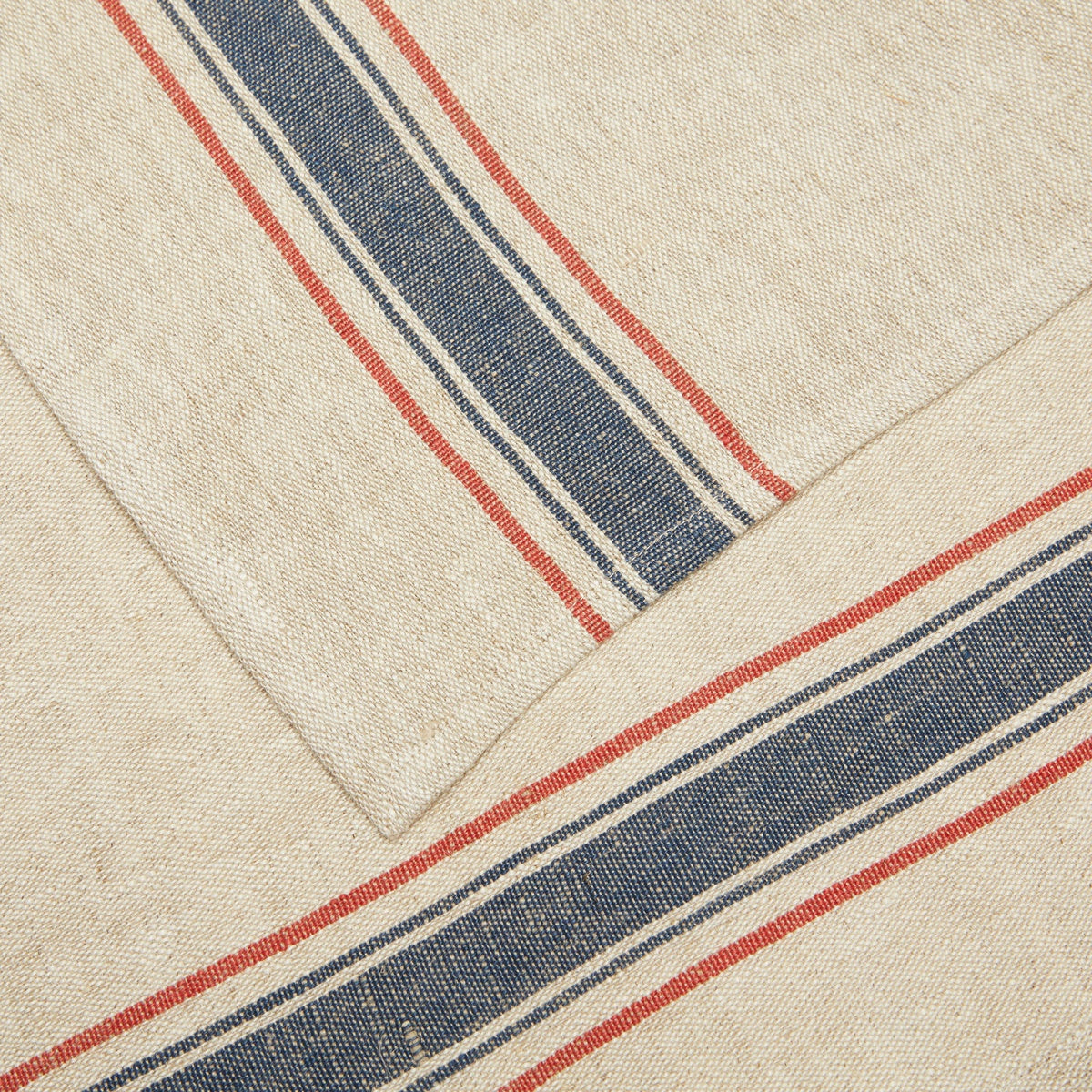  Caravan Menton Natural & Demin Napkin, Set of 4 - Natural & Demin - Bonton