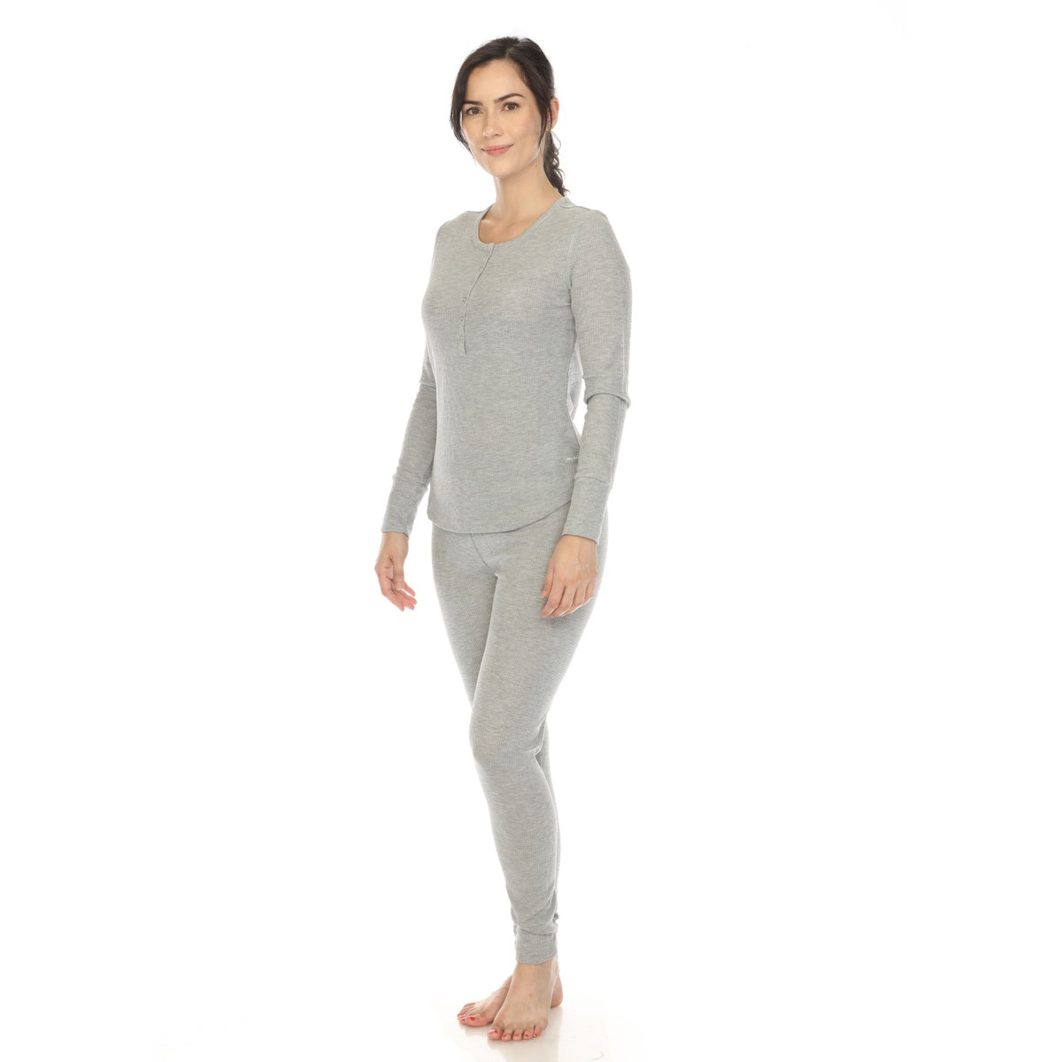  White Mark Women's Waffle Pajama Set - S - Bonton