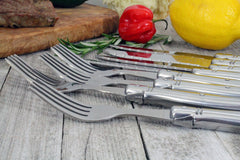 8 Piece Laguiole Stainless Steel Steak Knife and Fork Set