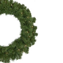 Pre-Lit Deluxe Dorchester Pine Artificial Christmas Wreath - 24" - Clear Lights