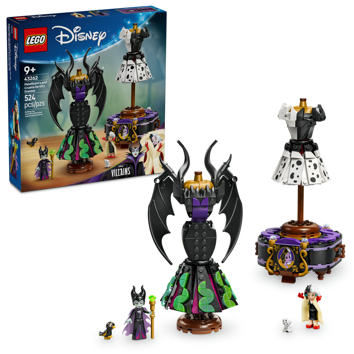  LEGO LEGO® ǀ Disney Villains Maleficent’s and Cruella De Vil’s Dresses 43262 - Disney - Bonton