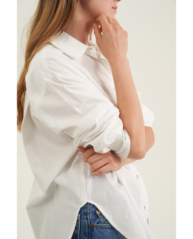 Oversized Cotton Button-Down Shirt