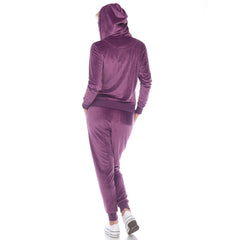 Women's 2 Piece Velour Tracksuit Set