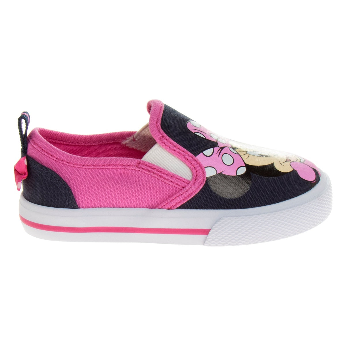  Josmo Disney Minnie Mouse Girls No Lace Shoes - Disney Character Loafer Low Top SlipOn Casual Tennis Canvas Sneakers (Size 5-12 Toddler) - 9 - Bonton